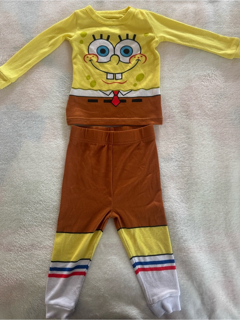 SpongeBob SquarePants Yellow & Brown Kids Pajama Set
